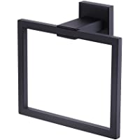 KES Anillo de Toalla Toallero de Acero Inoxidable 304 con un Elegante Soporte Cuadrado Montaje en Pared Matt Negro…